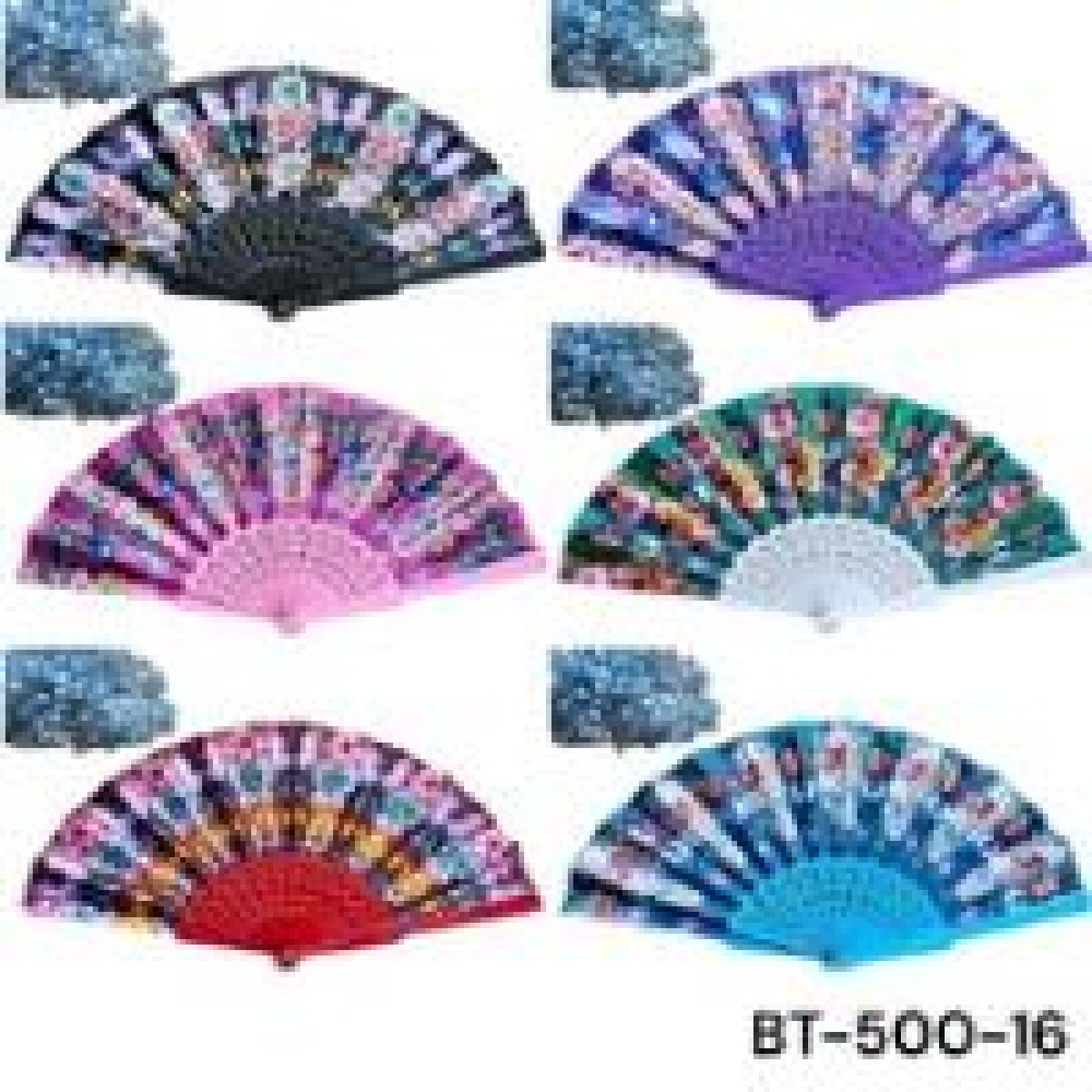 Віяло різнокольорові 23см (уп.12) BT500-16