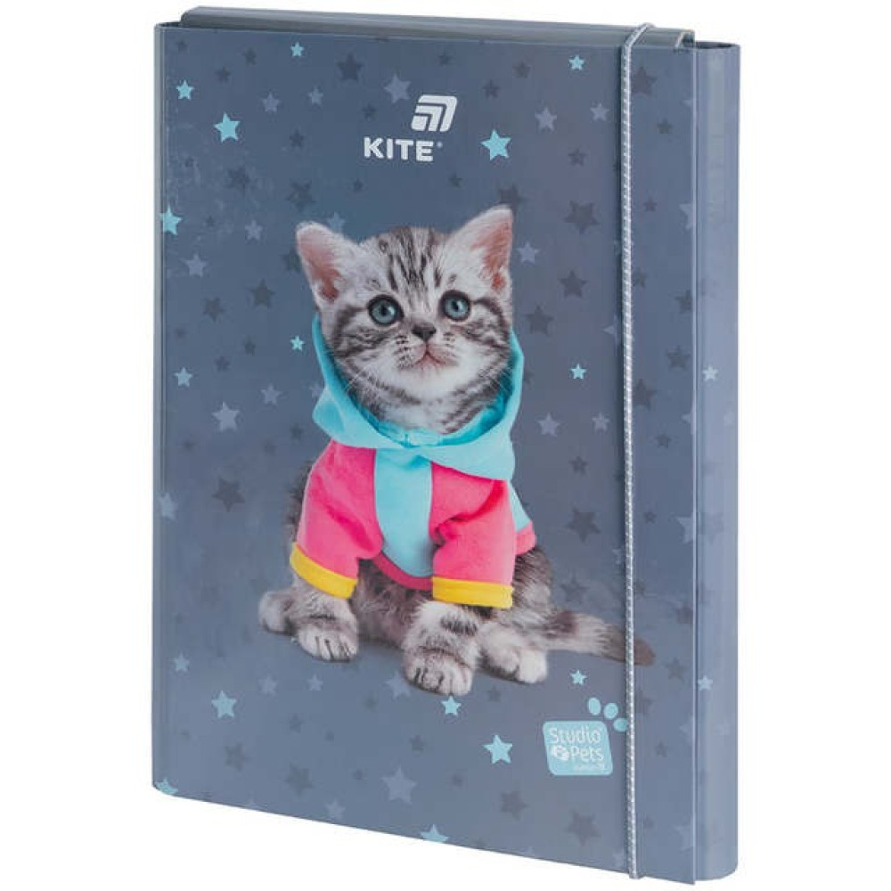 Папка для праці Kite Studio Pets А4 картон на гумці (SP25-213)