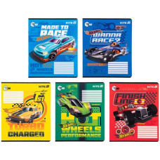 Зошит шкільний Kite Hot Wheels 12 аркушів клітинка (HW25-232-1)