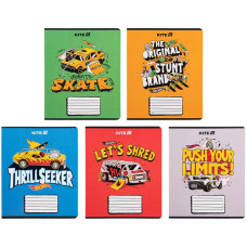 Зошит шкільний Kite Hot Wheels 18 аркушів клітинка (HW25-236)