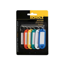 Брелок-бірка, пластик, набір 6 шт, кол. в ас., 4401,Scholz