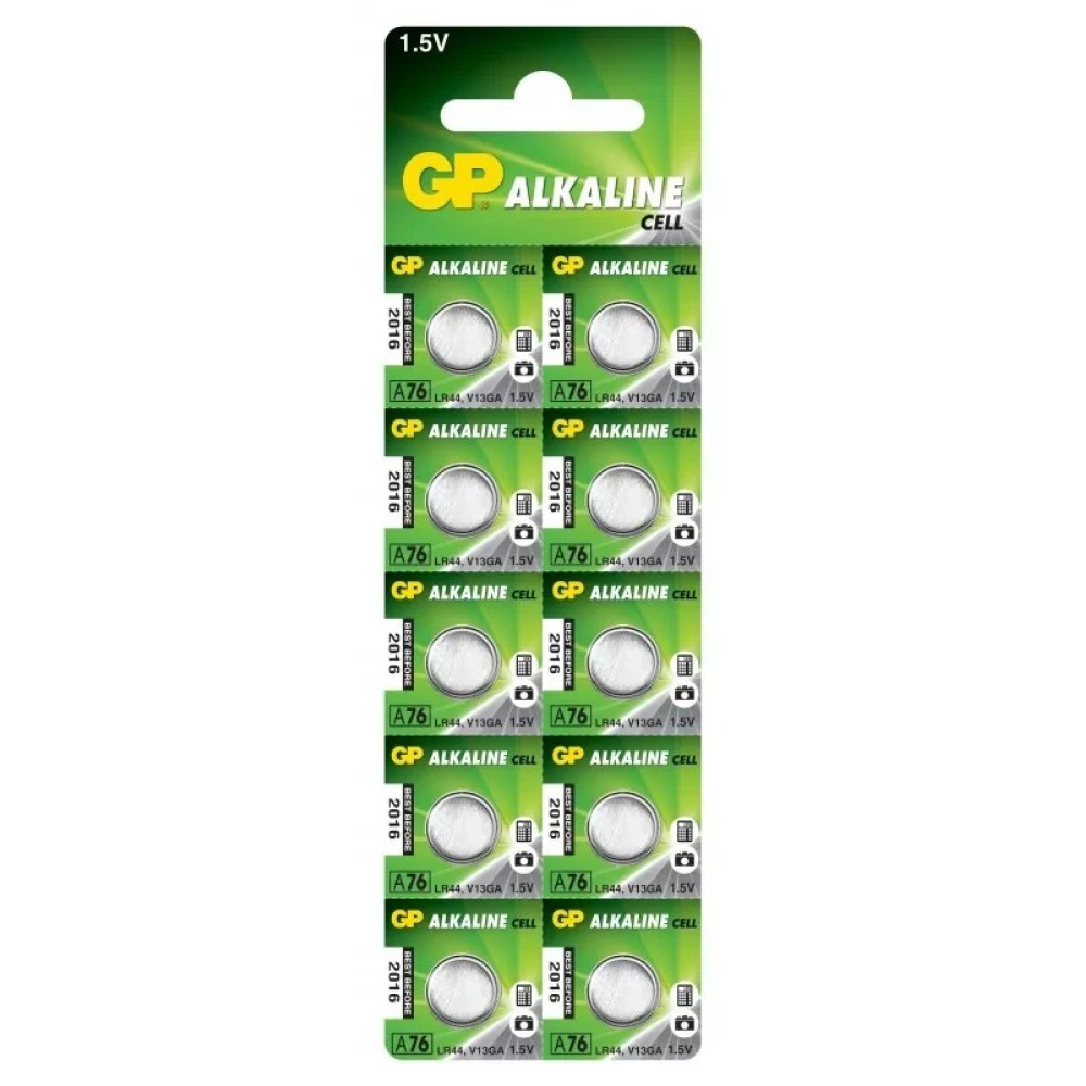 Батарейка GP дискова Alkaline button cell 1.5V A76F-U10