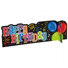 Декорація на стіл Happy Birthday чор кольор кульки Поліетилен 61710 Unigue