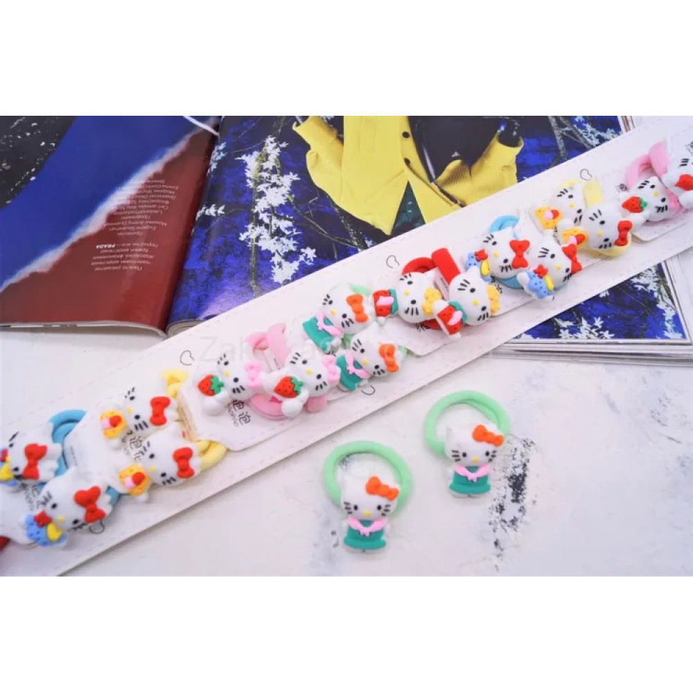 Гумка для волосся мікрофібра, дитяча, котик 2.5 см, РД25-71