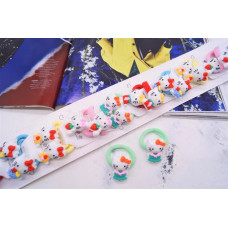 Гумка для волосся мікрофібра, дитяча, котик 2.5 см, РД25-71