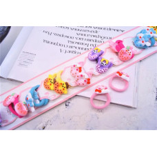 Гумка мікрофібра для волосся звірятка пончик 3 см 9-3.6-18