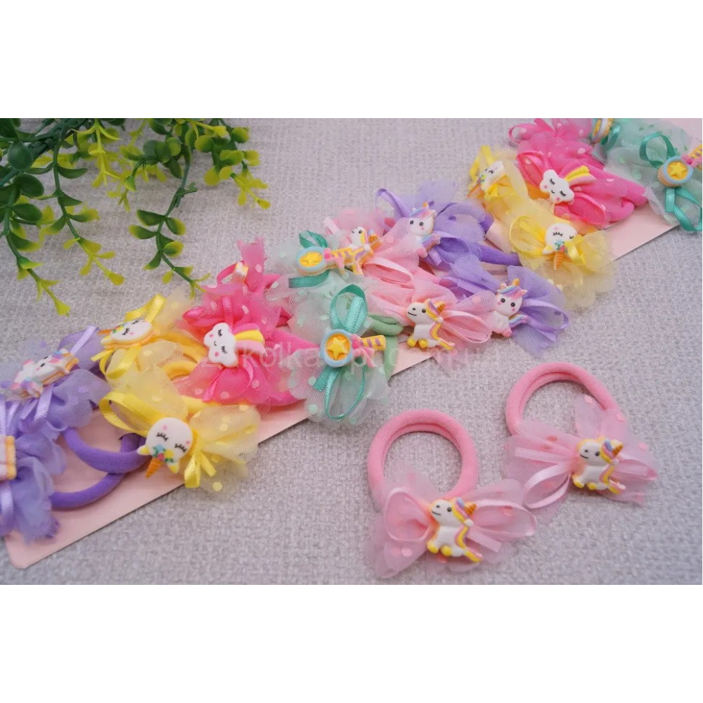 Гумка мікрофібра шифон асорті стрічка 5,5 см, РД17-86