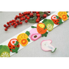 Заколка дитяча в'язана фруктики 6.5 см Л-6789
