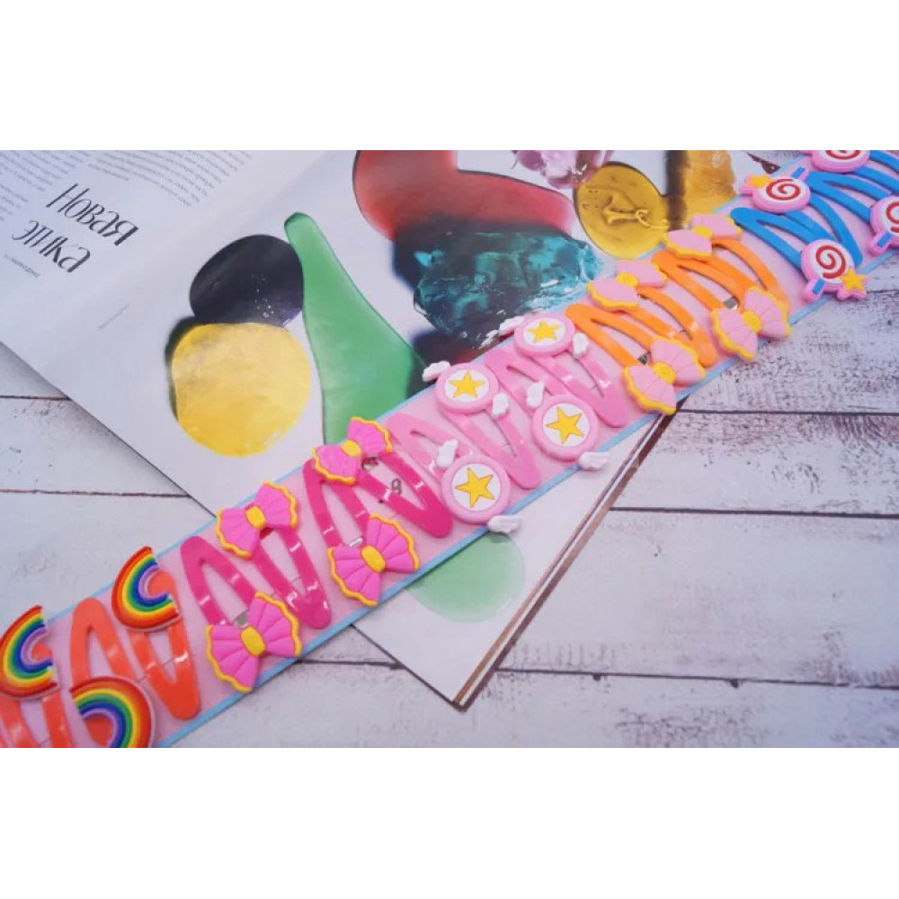 Заколка-хлопавка бантик 5.5 см 10-3.9-18