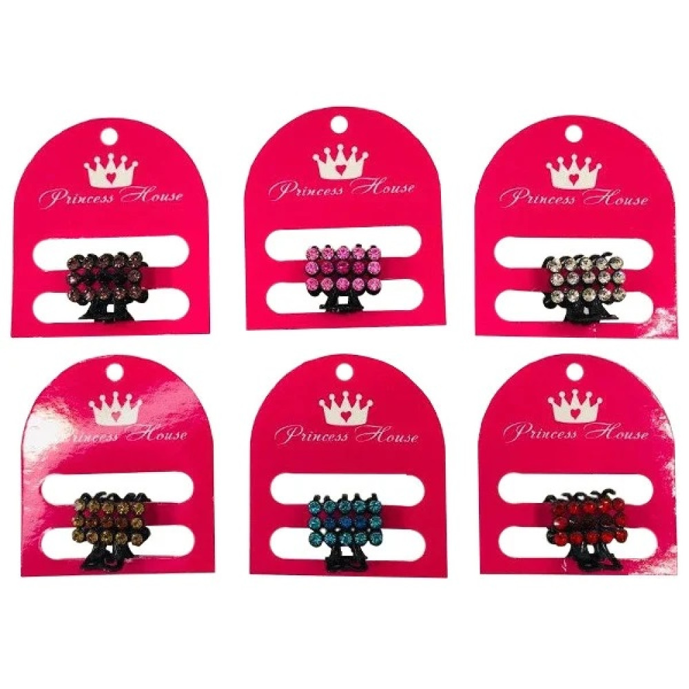 Шпилька крабик в стразах