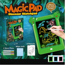 Дошка для малювання D 4238, 3 кольори, 8 світлових ефектів, 4 неонові фломастери, трафарети, в коробці