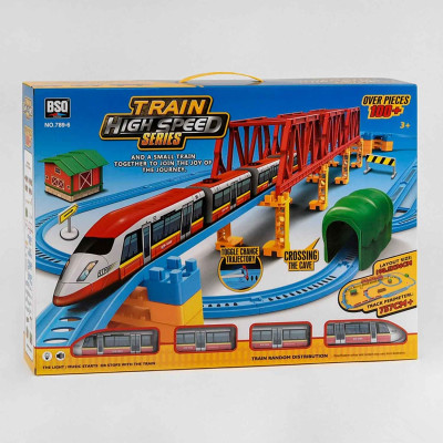 Залізниця 789-6, світло, звук, довжина колії 757 см, на батарейках, 100+ деталей, у коробці