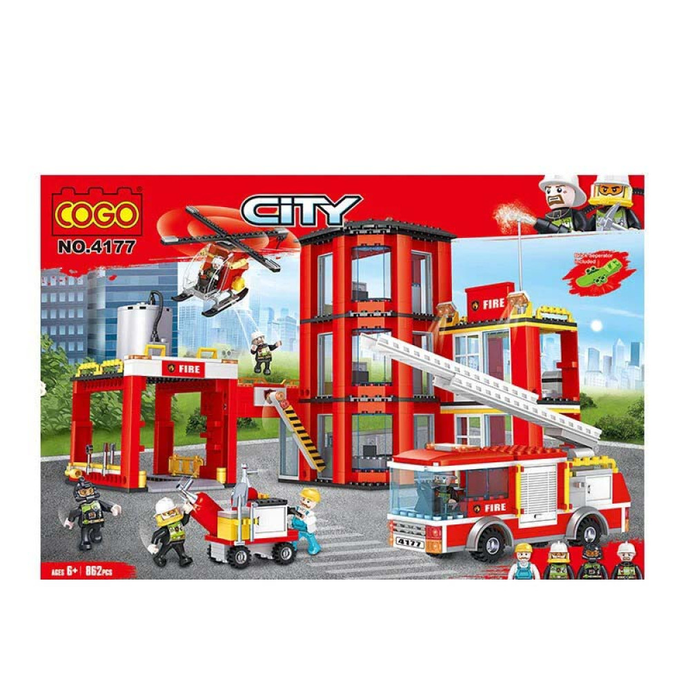 Конструктор 4177 "Пожежна станція", 862 деталі, в коробці