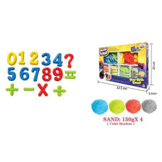 Кінетичний пісок 1904 D, 600 г, 4 кольори, 16 форм, в коробці