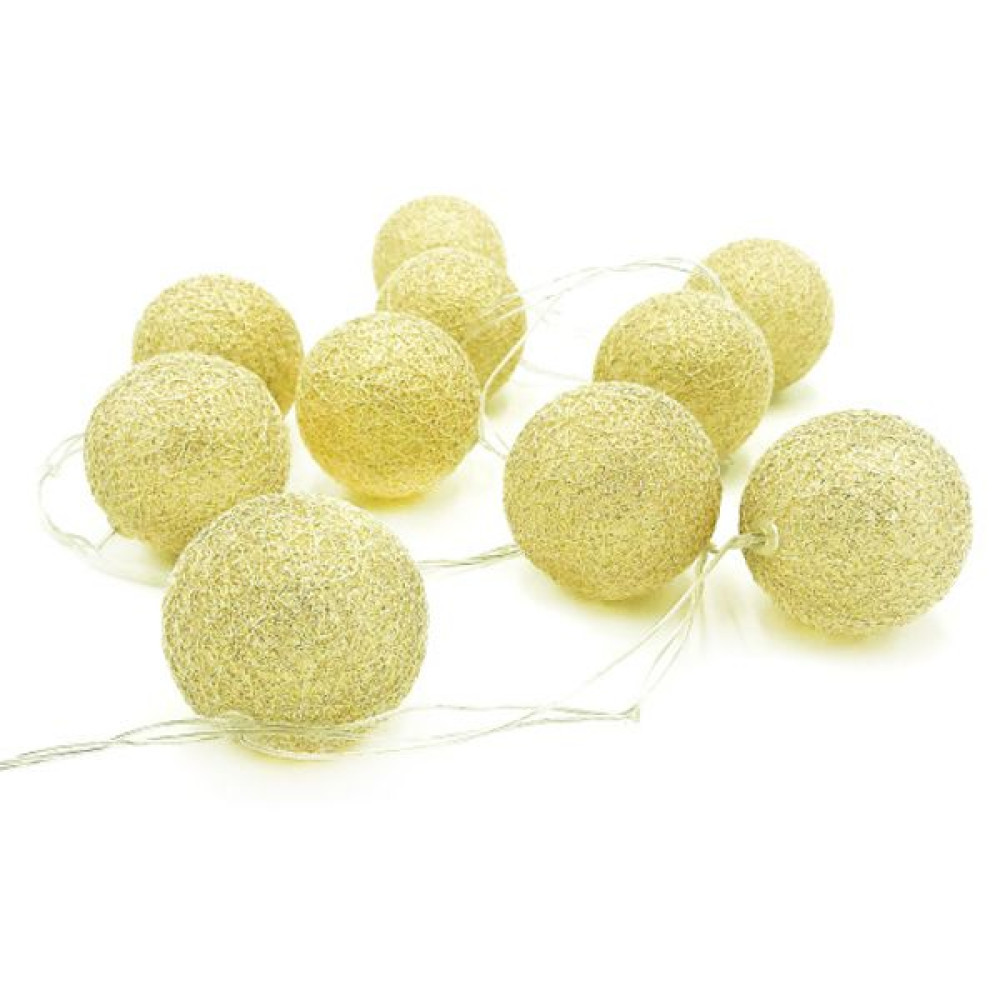 Електрогірлянда LED 10 ламп "Ялинкова куля" 1,5 м на батарейках, 220V, 50Гц (NYA170011)