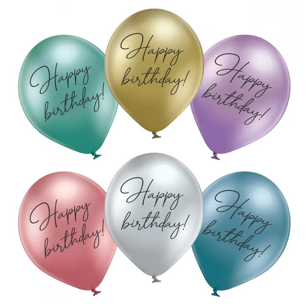 Латексна Куля Sharoff (Belbal) «Happy Birthday. Хром» мікс 12` (30) 11713