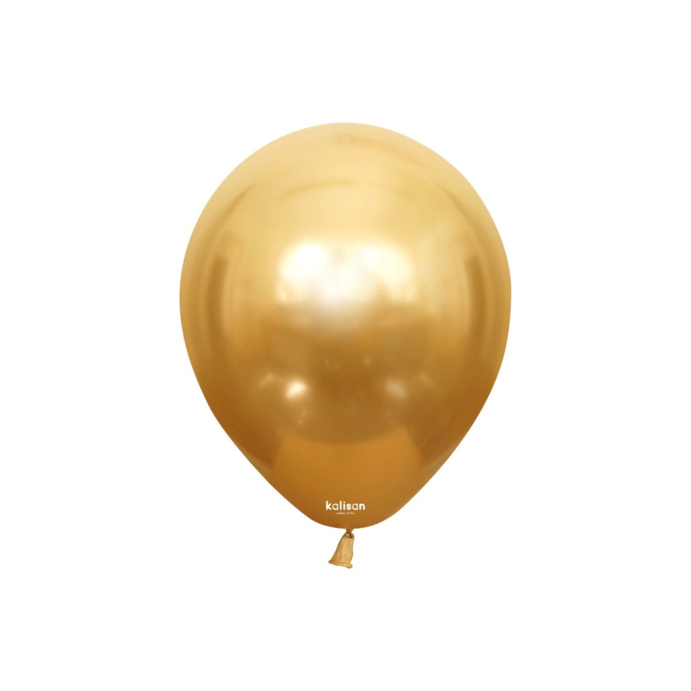 Шар латексный Kalisan "Хром" - золото 12'