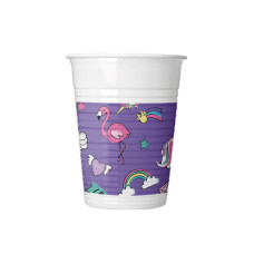 Стаканчики пластикові  200 мл 8 шт MINNIE UNICORN METALLIC DISNEY