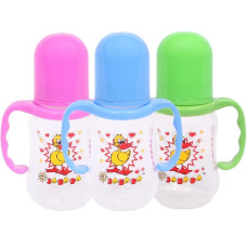 Пляшечка пластикова з ручками, 125 мл, 075