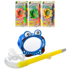 Набір для плавання CF30, маска-регульована. ременіць,14-12 см, трубка 34 см, 4 кольори, на листі