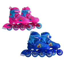 Ролики YW03392, М(35-38), метал рама, колеса PU 1 світл, кліпса, шнурок, 2 види, в сумці