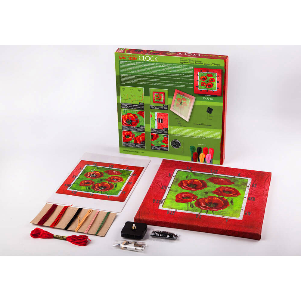 Вишивка гладдю і бісером "Embroidery clock"
