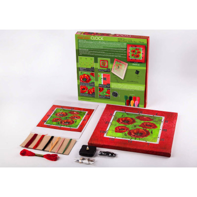 Вишивка гладдю і бісером "Embroidery clock"