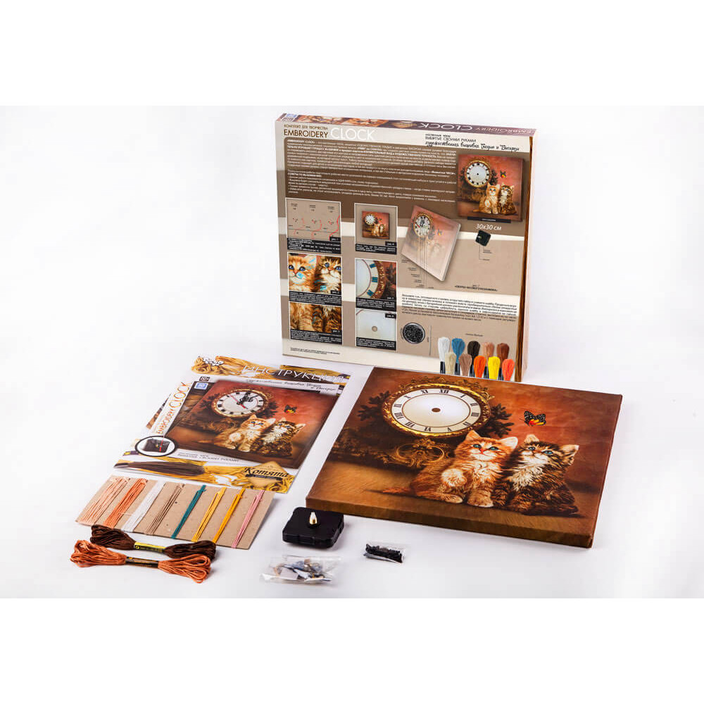 Вишивка гладдю і бісером "Embroidery clock"