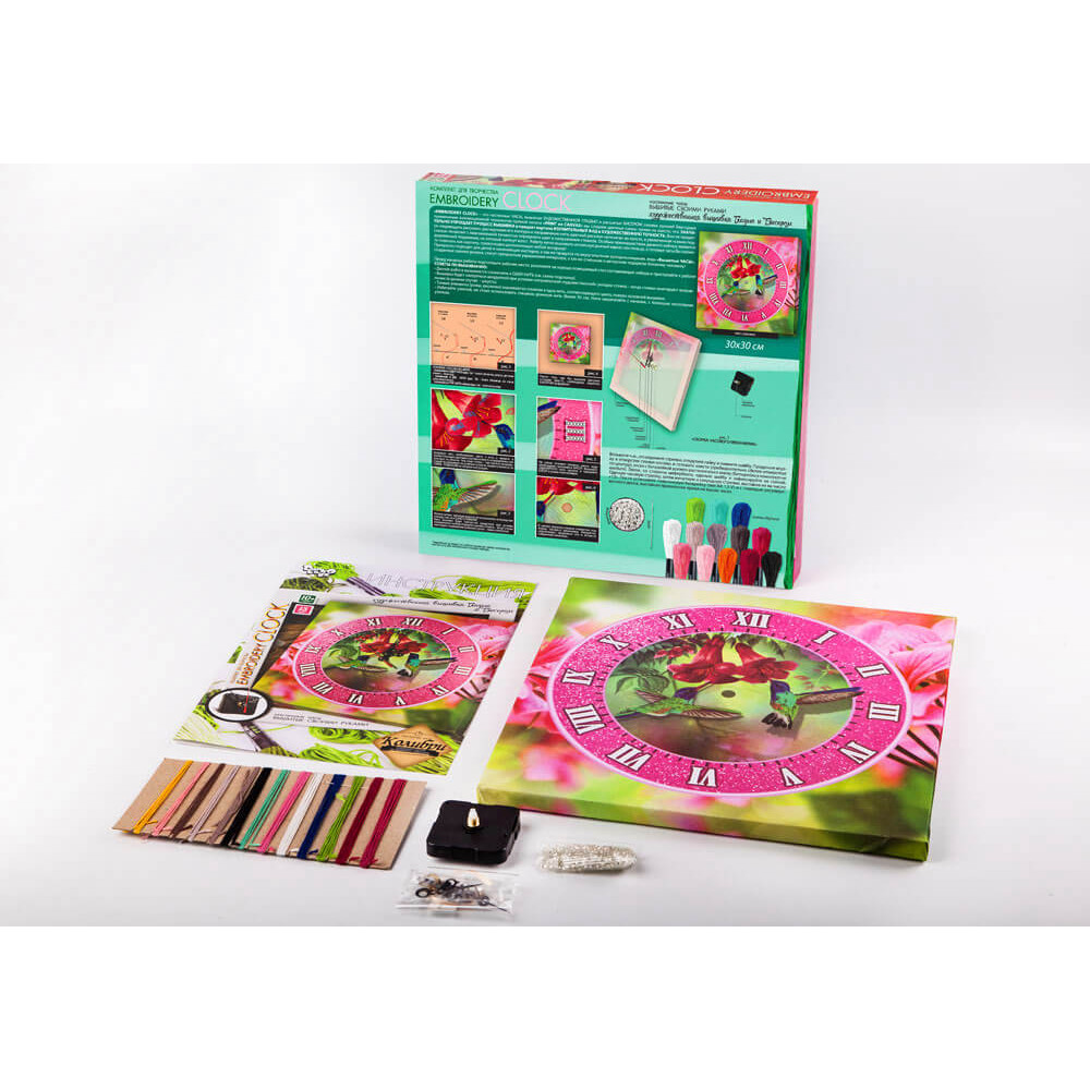 Вишивка гладдю і бісером "Embroidery clock"
