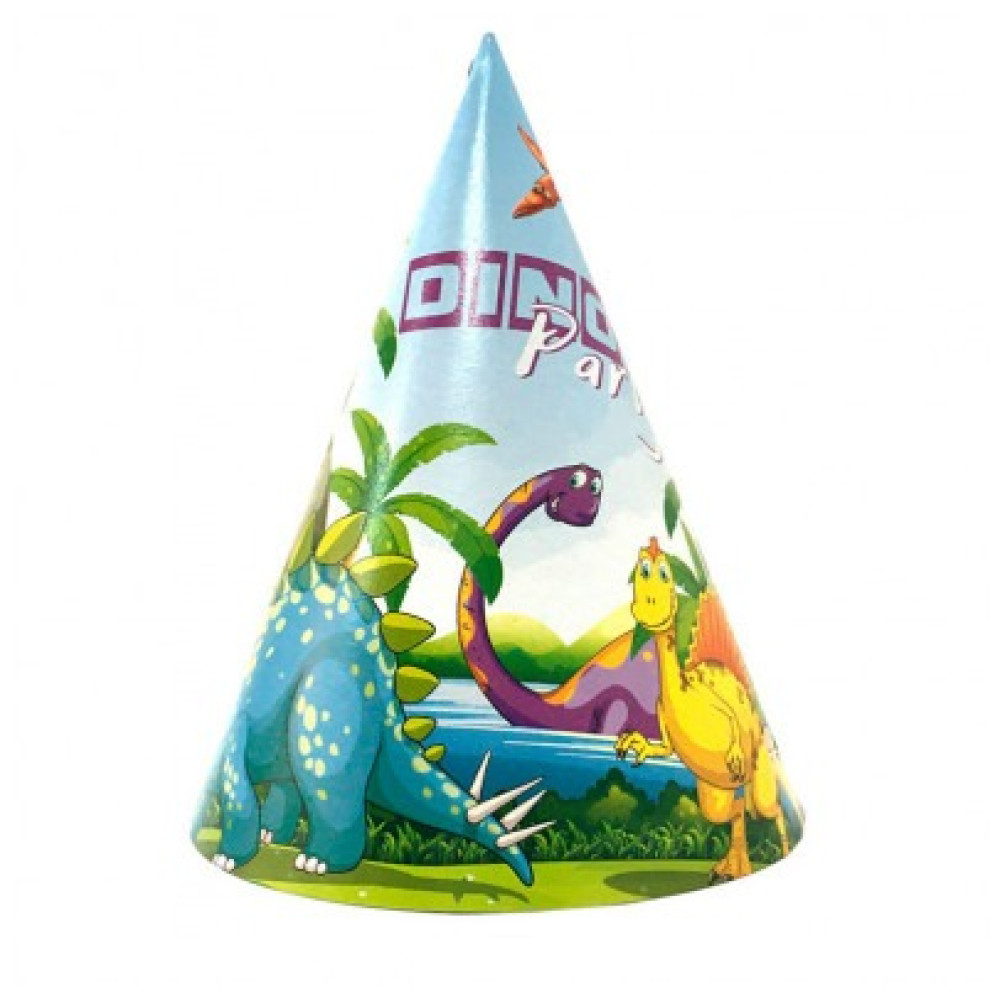 Ковпачок Динозаври, папір, резинова стрічка, F-100048