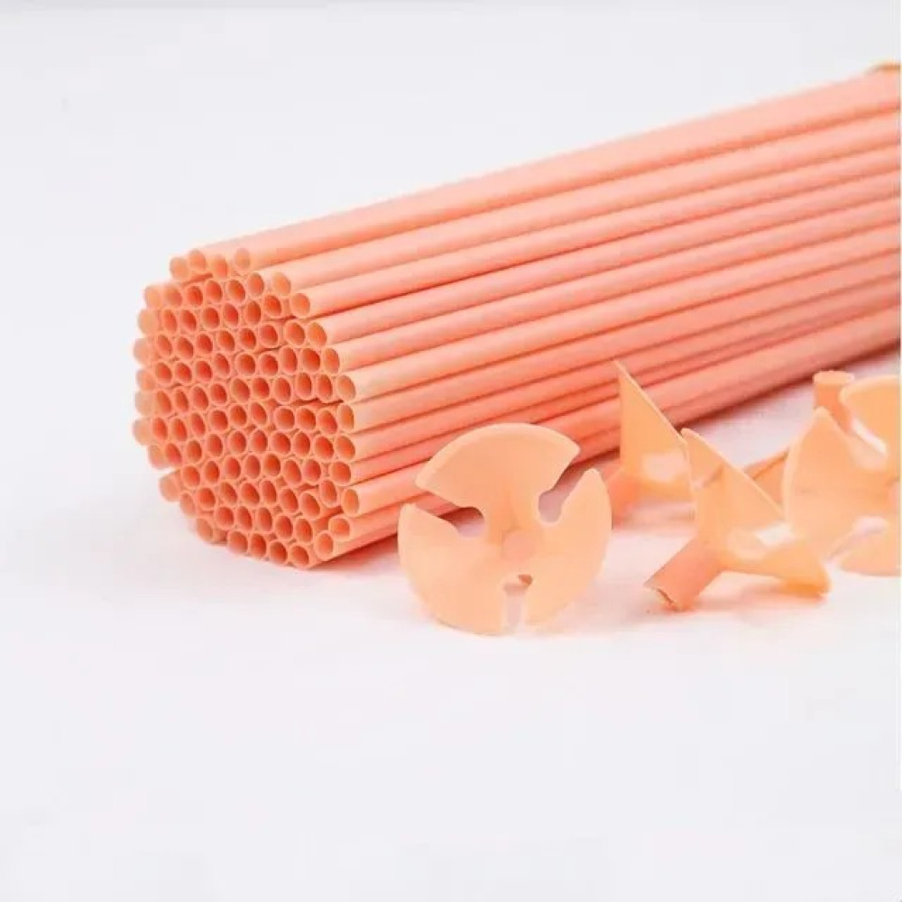 Палички тримач тонкі для куль 41 см персикові 13660