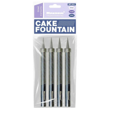 Холодний фонтан Cake Fountain (Польша) 15 см 60 сек (4 шт) срібло 10118