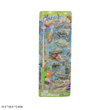 Рибалка арт. 755B (120шт/2)  вудка, 10 рибок, планшет  22*58*5см