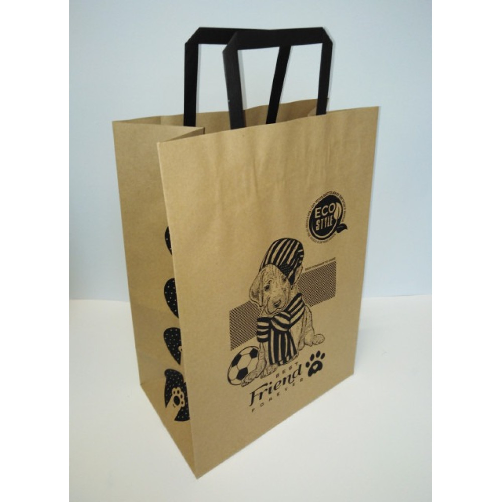 Пакет паперовий з ручками бурий 250х150х345 KGB 253415-05