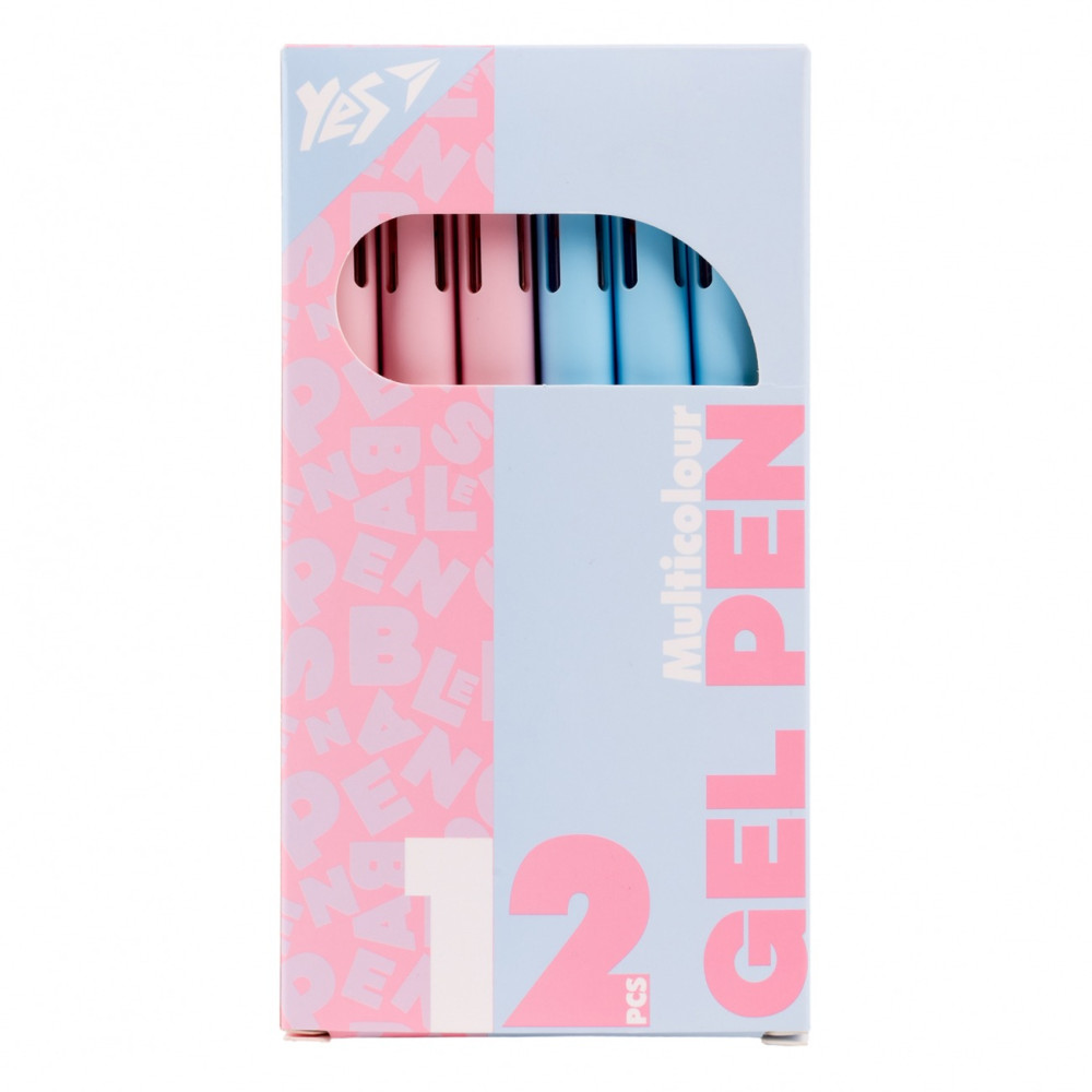 Ручка гелева Yes «Vector» 0,5 мм автоматична, 4 кольори 420458