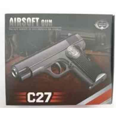 Пістолет C27 (24шт) метал, на пульках,