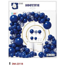 Набір для фотозони Фольгованих та латексних Куль Синій QQL-23118