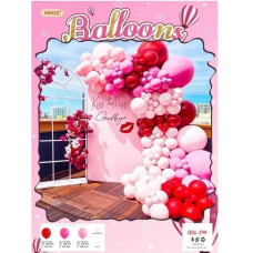 Набір для фотозони з латексних Куль Червоні та рожеві кульки QQL-299