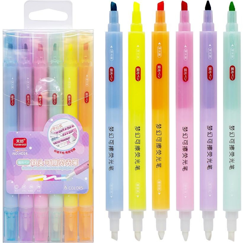 Набір фломастерів 6 кольорів "Пише-стирає" HD24-6 (115725)