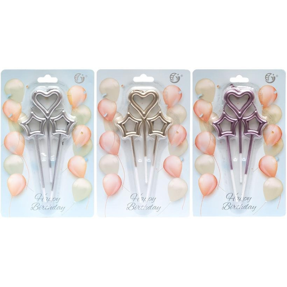 Набір свічок для торта 3 шт JY-1061