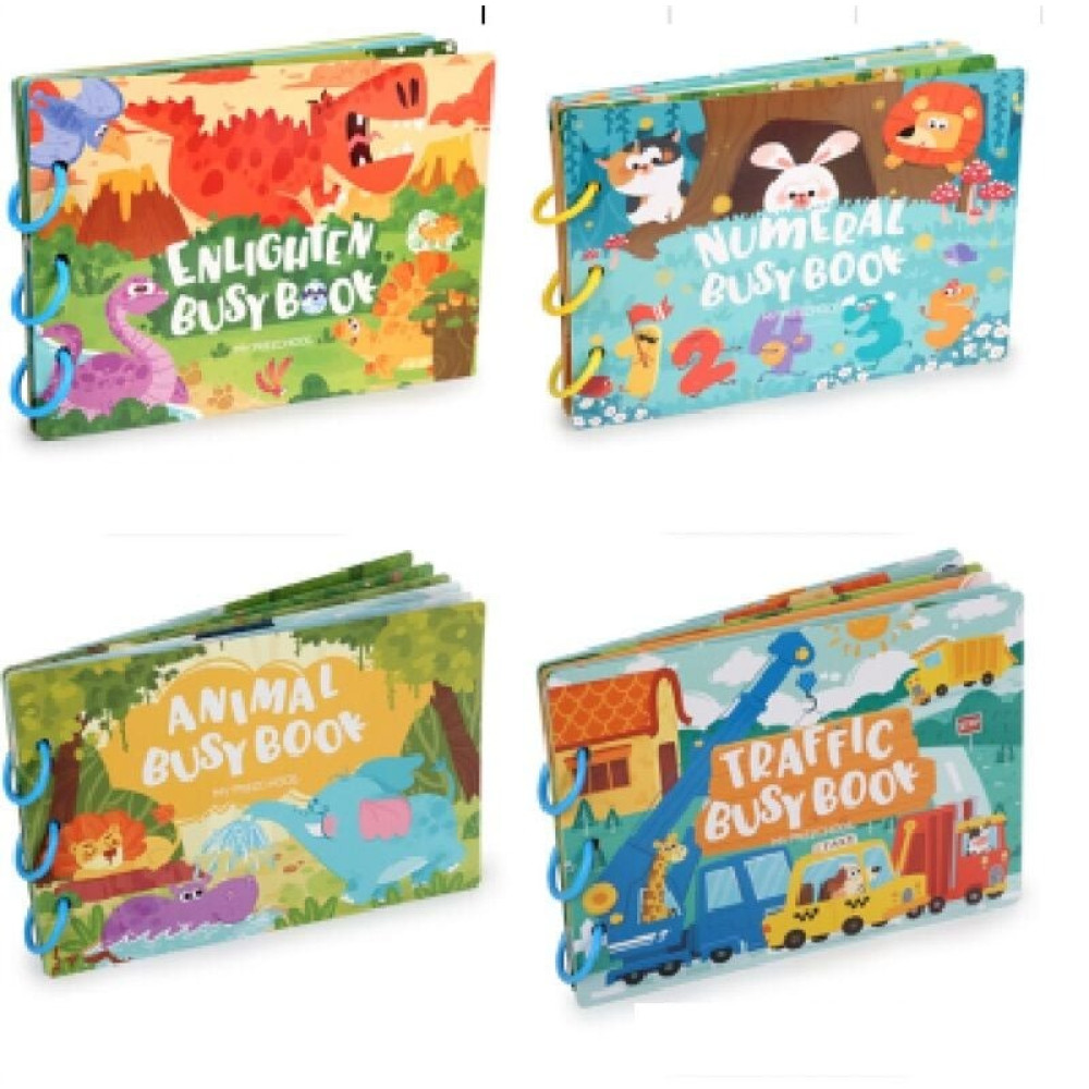 Логічна книжка C 73244 (36) 10 сторінок із завданнями, знімні кільця, липучки, в коробці,