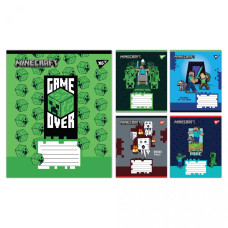 Зошит учнівський шкільний Yes Minecraft Walls А5 12 аркушів коса лінія (767565)