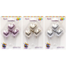 Свічки для торту Серця з короною Мікс JY-1063