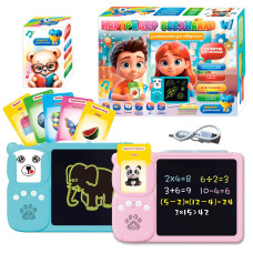 Картридер Всезнайко 94930 (24) "WToys", 2 кольори, ОЗВУЧУВАННЯ УКРАЇНСЬКОЮ МОВОЮ, вбудований акумулятор, розмір 24х1.5х17 см, кольорова LCD дошка, діа