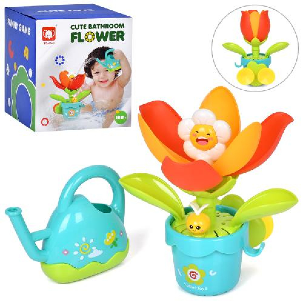 Гра для купання 850 (48шт) квітка у горщику 20см, присоска, лійка, в кор-ці, 17-15-15см