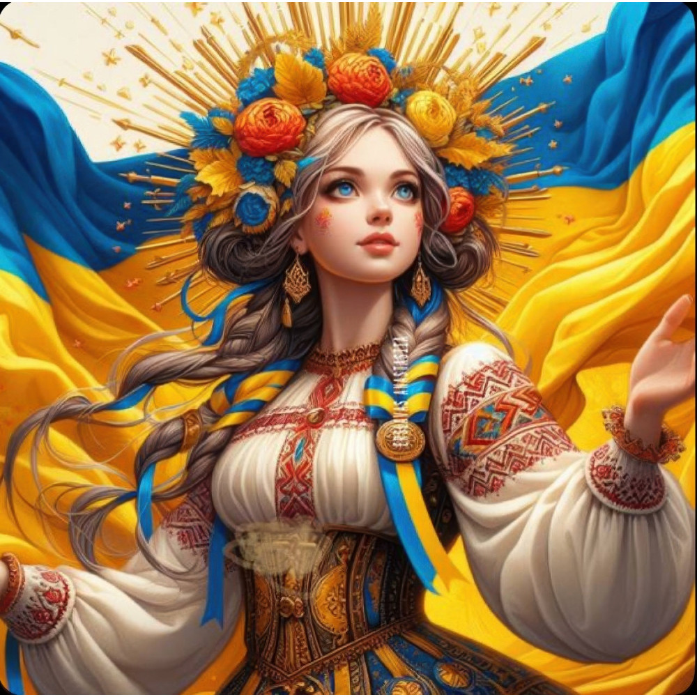 Алмазна мозаїка "Блакитноока" S10302 ТМ Dreamtoys, 20x20 см, на рамці, 21x21x2,5 см, в коробці