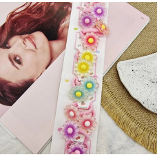 Гумка для волосся мікрофібра квіточка 2,5 см (20) СА-3