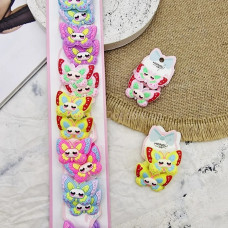 Резинка мікрофібра для волосся метелик 3,5 см (20) Л-1641