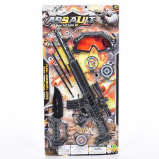 Автомат 1006A-1 (48шт)48см,кулі присоски 3шт,окуляри,ніж, на листі 58-29-3см