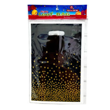 Пакет подарунковий дитячий Чорний, золоте коло 16,5х25 см 10 шт 15487